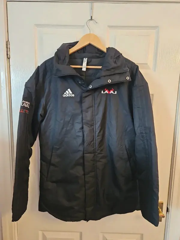 Adidas Université Laval Black Padded Jacket Coat Size S - Image 2