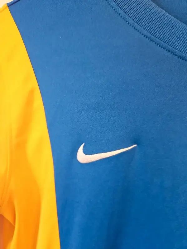 Nike Dri-FIT FA Charter Standard Football Top Blue Yellow XL - Image 7