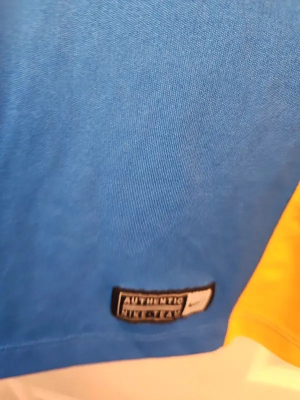 Nike Dri-FIT FA Charter Standard Football Top Blue Yellow XL - Image 9