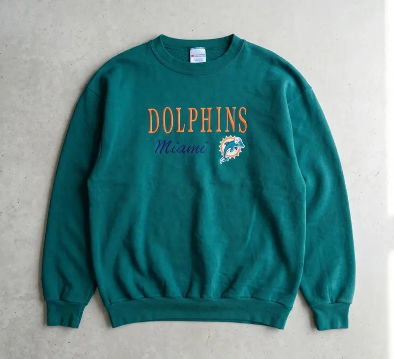 Vintage Logo 7 Miami Dolphins Heavyweight Sweatshirt L