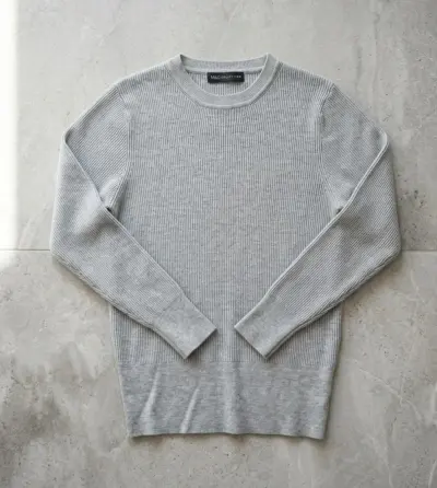 M&S Grey Marl Ribbed Long Sleeve Top – Size 16